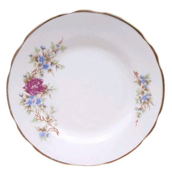 1950s K Japanese Saucer Desert Cake Plate China Handpainted Bridal Cottagecore - Picture 1 of 15